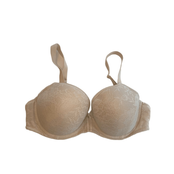 Wacoal Lace Finesse Contour Bra 38DD Sand Nude Tan 853201 - Picture 1 of 3